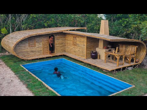 Building Jungle Craft Luxury Villa and Swimming Pool With Décor Private Living Room