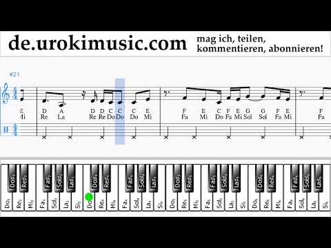 Klavierunterricht (rechte Hand) DJ Khaled, Justin Bieber - No Brainer Noten Lernen um-ih995