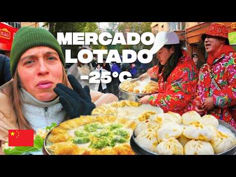 Street food in China (morning market -25ºC 🥶)