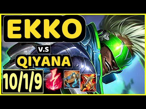 METEOS (EKKO) vs QIYANA - 10/1/9 KDA JUNGLE GAMEPLAY - NA Ranked GRANDMASTER