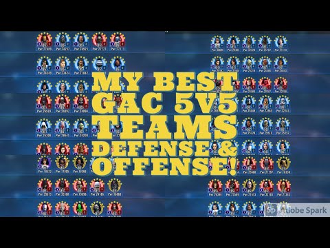 My Best 5v5 Defense & Offense Teams For Grand Arena (GAC)! SWGOH!