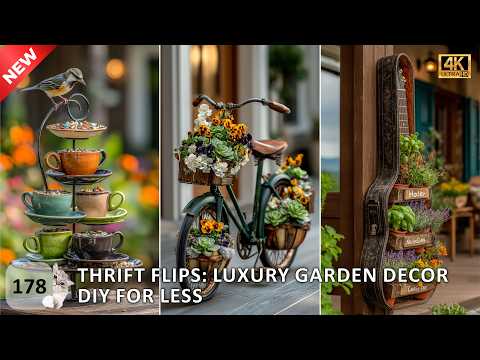 💎 Unlocking Hidden Treasures: Upcycled Luxury Garden Decor Finds from Thrift Stores – DIY Magic! ✨