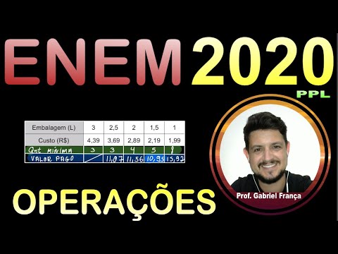 ENEM 2020 PPL - OPERAÇÕES - Uma dona de casa vai ao supermercado para comprar dois fardos