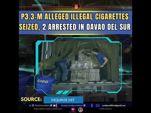 CIDG arrested two individuals involved in transporting alleged illegal cigarettes worth P3.3M