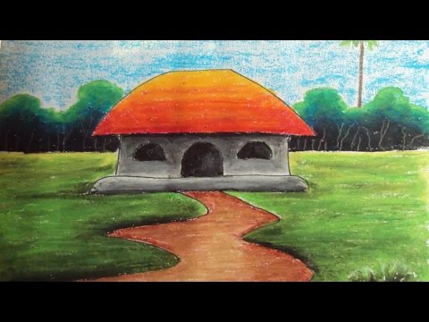 Farmers in the Field A Composition on Oil Pastel | Harvesting Drawing | steps to follow | Supriyo