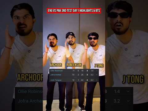 Eng vs Pak 3rd Test Day-1 Highlights-Sachin Sir Special 💀 #engvspak #highlights