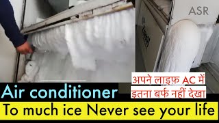 Why ice freezing too much in AC — all body ice, evaporator coil ice buildup, complete AC block, reason see