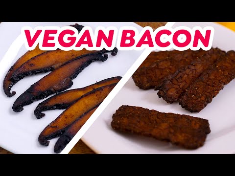 Vegan Bacon 2 Ways โ Mushroom & Tempeh Bacon!