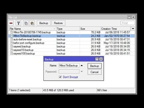 MikroTik Backup and Restore Configuration using Winbox