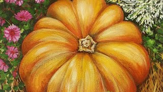 Easy Pumpkin Acrylic Painting LIVE Tutorial