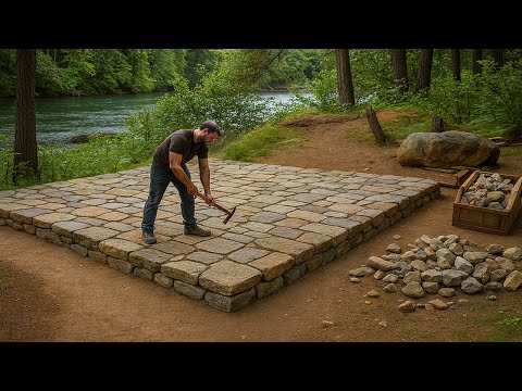 I Built a FOREST HOME in 45 Days with Wood and Stone
