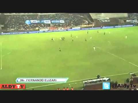 Gol Elizari a Lanús.