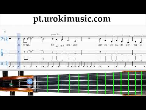 Aprender Violoncelo Besame Mucho Tablatura Parte#2 um-b372