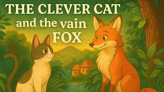 The Clever Cat and the Vain Fox | Moral Story for Kids | Animated Jungle Tale