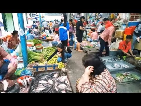 A Walk Around In Phnom Penh Wet Market - Amazing Asian Fresh Market - Cambodia