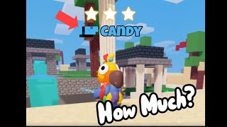 How Much Candy Can You Put in.. (Roblox Bedwars)