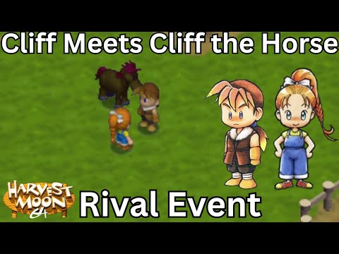 Harvest Moon 64 - Cliff Meets Cliff the Horse