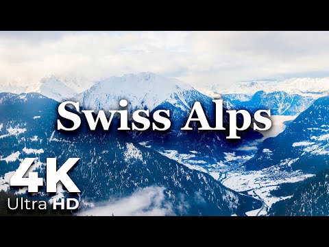 Swiss Alps Aerial in 4K UHD [Winter] - The Alps Relaxation Film - The Alps 4K Video - Earth Spirit