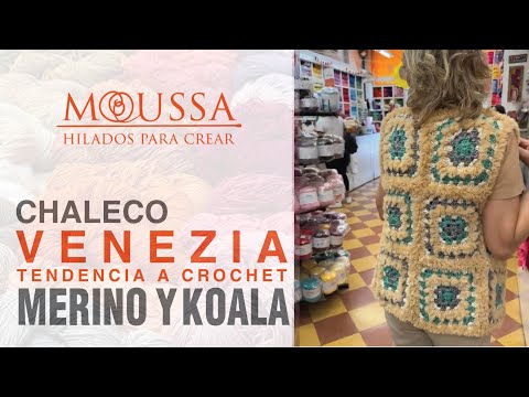 Tejé el Chaleco Venezia con nosotras 🧡 Merino y Koala, la tendencia a Crochet ⭐