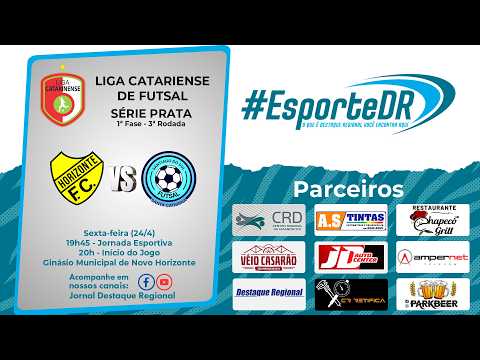 #EsporteDR |AO VIVO | Horizonte Futsal X Santiago do Sul Futsal | Série Prata |3ª Rodada #jogoaovivo