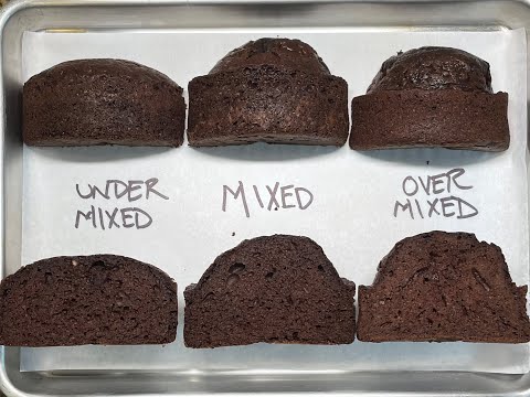 under/over mixing cake batter
