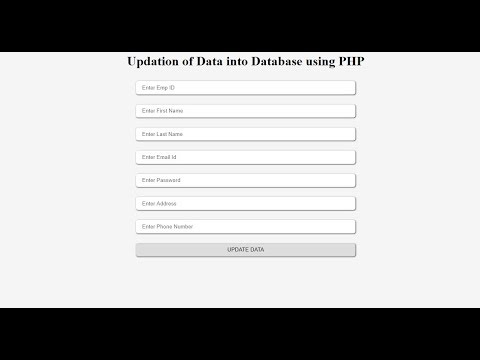 How to update edit data into database using PHP MySql