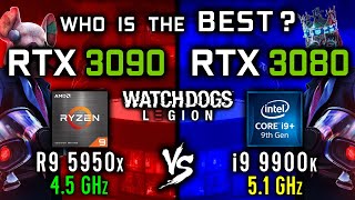 Ryzen 9 5950x with RTX 3090 vs i9 9900k with RTX 3080 - Watch Dogs Legion - 1080p