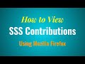 How to Check SSS Contributions ONLINE using ...