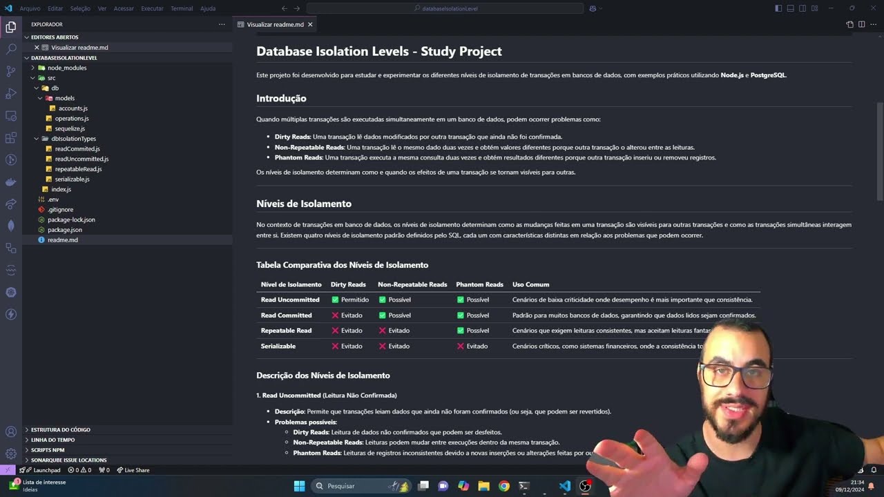 Inconsistência de banco dados