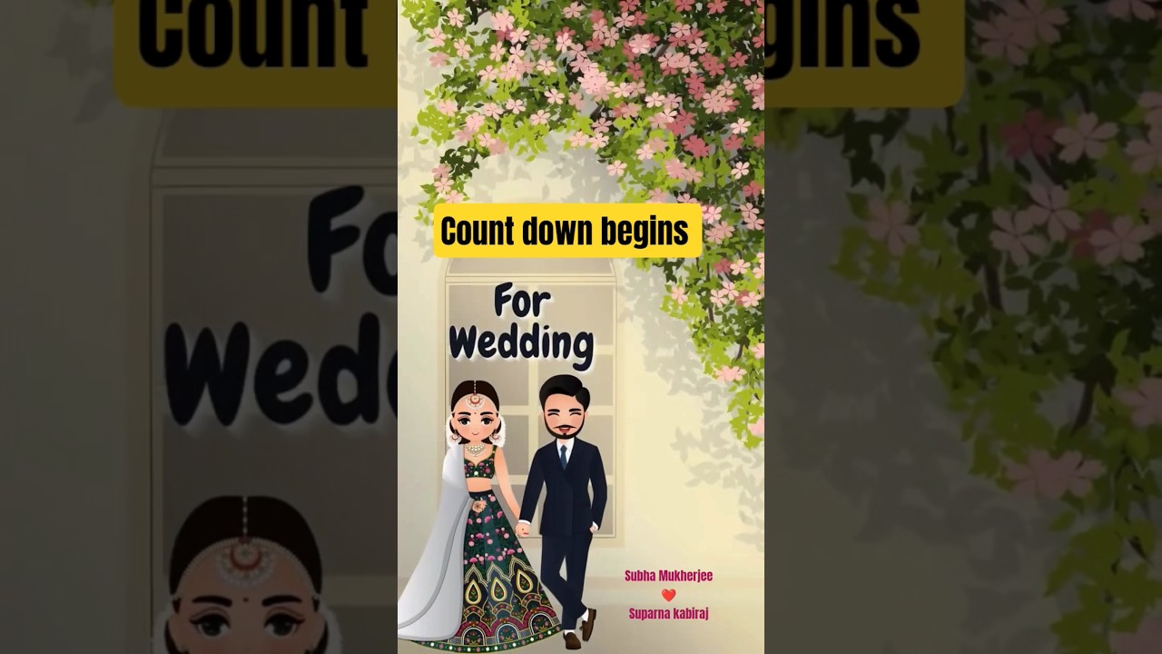 Countdown Begins❤ #wedding #weddinginvitation #invitation #digitalart #brideandgroom #love #shorts