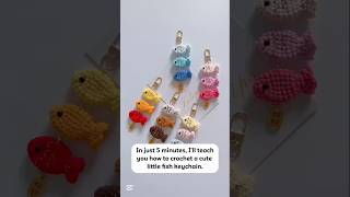 3 Lucky Crochet Fish Keychain Tutorial 😍 DIY Mini Fish Bag Charm That Brings Good Luck & Money