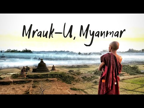 TEMPLOS DO REINO MRAUK U, MYANMAR / VISTA OLHO DE PÁSSAROS / DRONE 4K