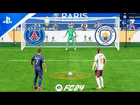 FC 24 | PSG vs Manchester City | Mbappe vs Haaland | Penalty Shootout - PS5 Gameplay