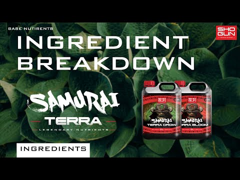Ingredients Breakdown SHOGUN Samurai Terra - Base Nutrient