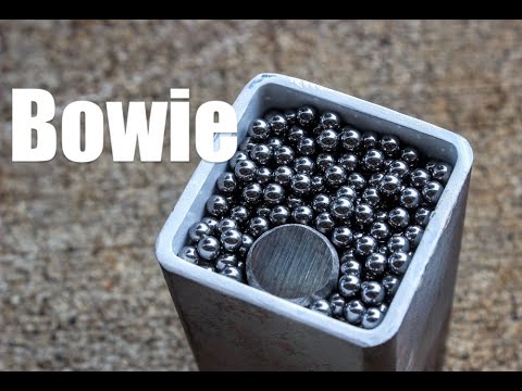 Epic Bowie Knife Build Ball Bearing Canister San Mai Damascus Forge Welded Blacksmithing Knifemaking