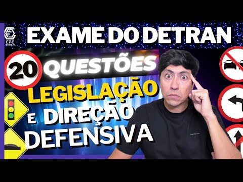 20 Current Questions with Commentary from the 2023 Detran Theory Exam, Simulated Test