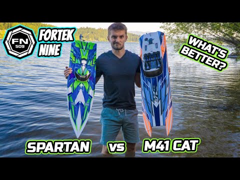 Traxxas Spartan vs Traxxas M41 widebody Catamaran