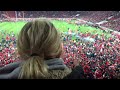 Spartak Moscow fans on the field