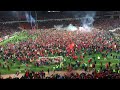 Spartak Moscow fans on the field
