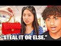 LITTLE GIRL FORCED TO SHOPLIFT