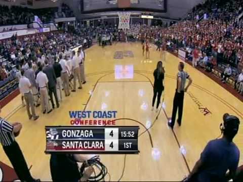 Evan Roquemore #24 white SCU vs. Gonzaga