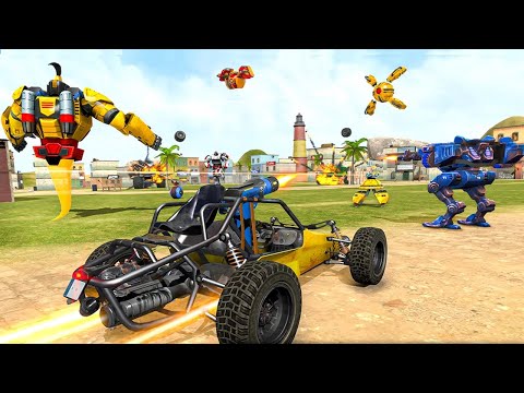 Flying Ghost Robot Car Game: Transform Robot Games All Mision Android GamePlay