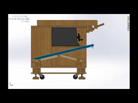 Workbench retractable casters prototype 2