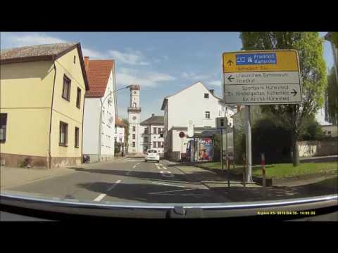 Ortsdurchfahrt im Ried/HP: Hüttenfeld (West rein, Ost raus)