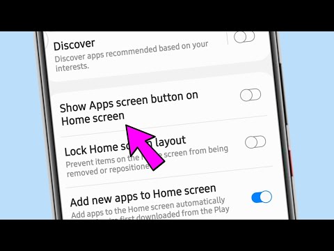 show apps screen button on home screen || how to use samsung phone setting