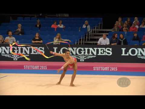 Grisbel LOPEZ ORTEGA (VEN) 2015 Rhythmic Worlds Stuttgart - Qualifications Ribbon