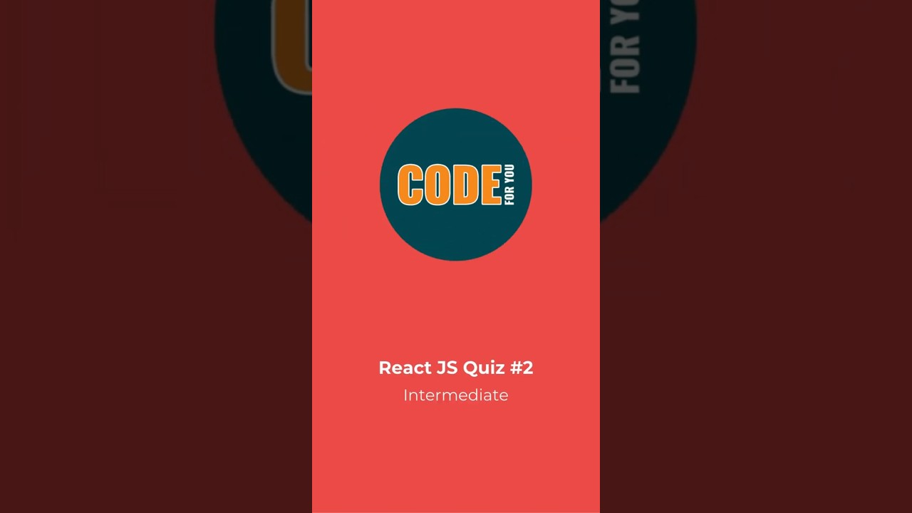 ⚡ React.js Advanced Quiz #1 | Master React! 🧑‍💻🔥 | CodeForYou