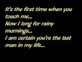 Last Man in My Life with Lyrics