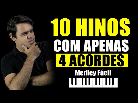 SÓ 4 ACORDES TOCANDO 10 MUSICAS NO TECLADO
