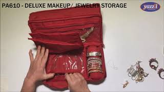 PA610 Deluxe Makeup & Jewelry Storage Organizer | Yazzii Travel Bags